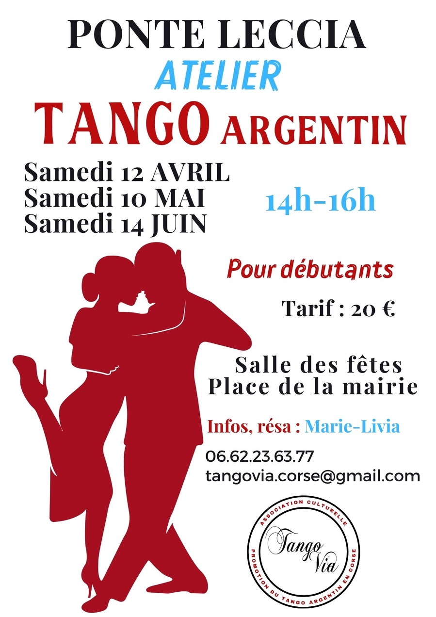 Stage de Tango Argentin pour débutants - Salle des Fêtes - U Ponte À A Leccia 