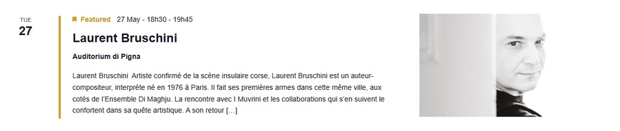 Concert : Laurent Bruschini  - CNCM VOCE / Auditorium de Pigna 