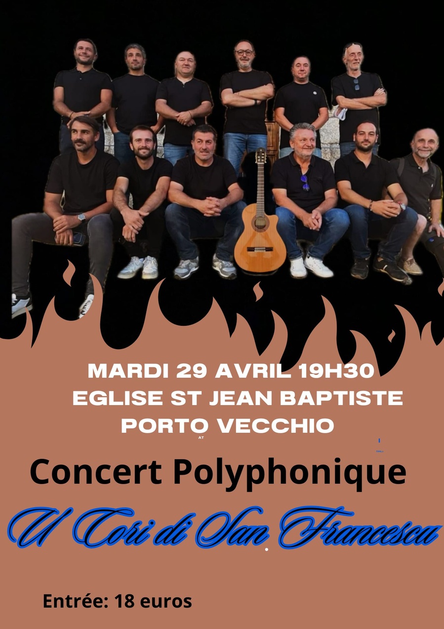Concert Polyphonique : U Cori di San Francescu - Église Saint Jean-Baptiste - Portivechju