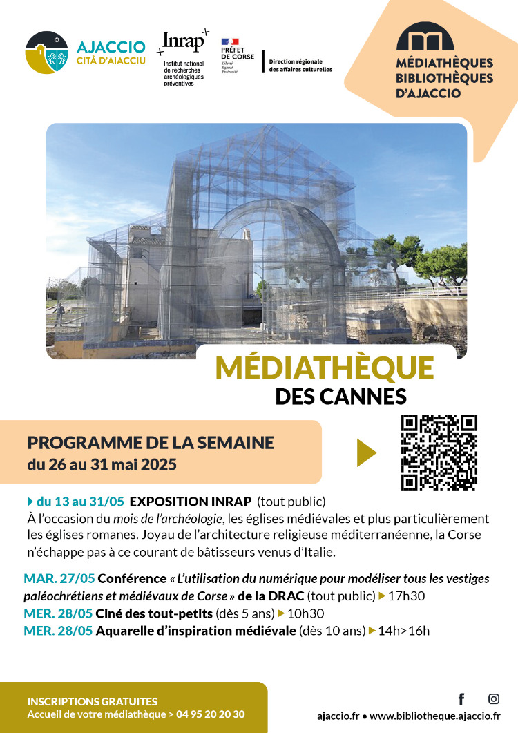Aquarelle d'inspiration médiévale - Médiathèque des Cannes - Aiacciu