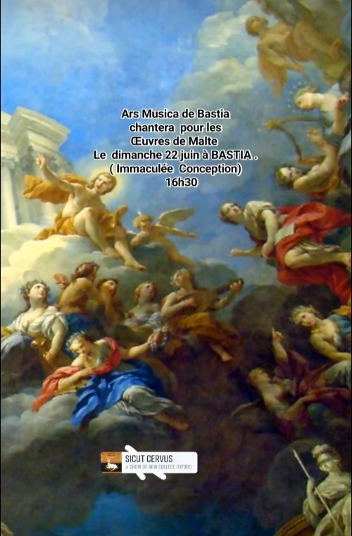 Concert de l'ensemble ARS Musica de Bastia au profit des Œuvres de Maltes - Eglise de l'Immaculée Conception