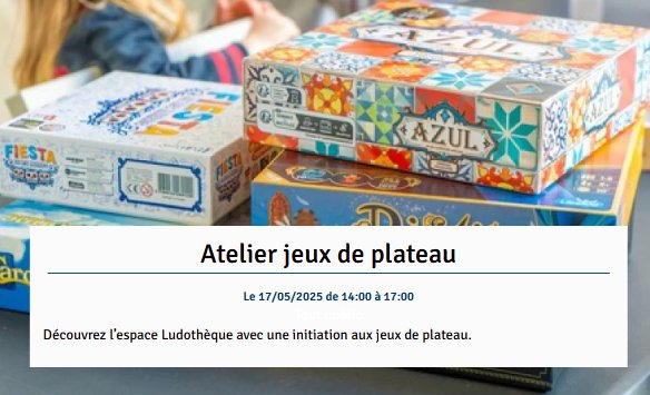 Atelier : jeux de plateau - Médiathèque l'Animu - Portivechju
