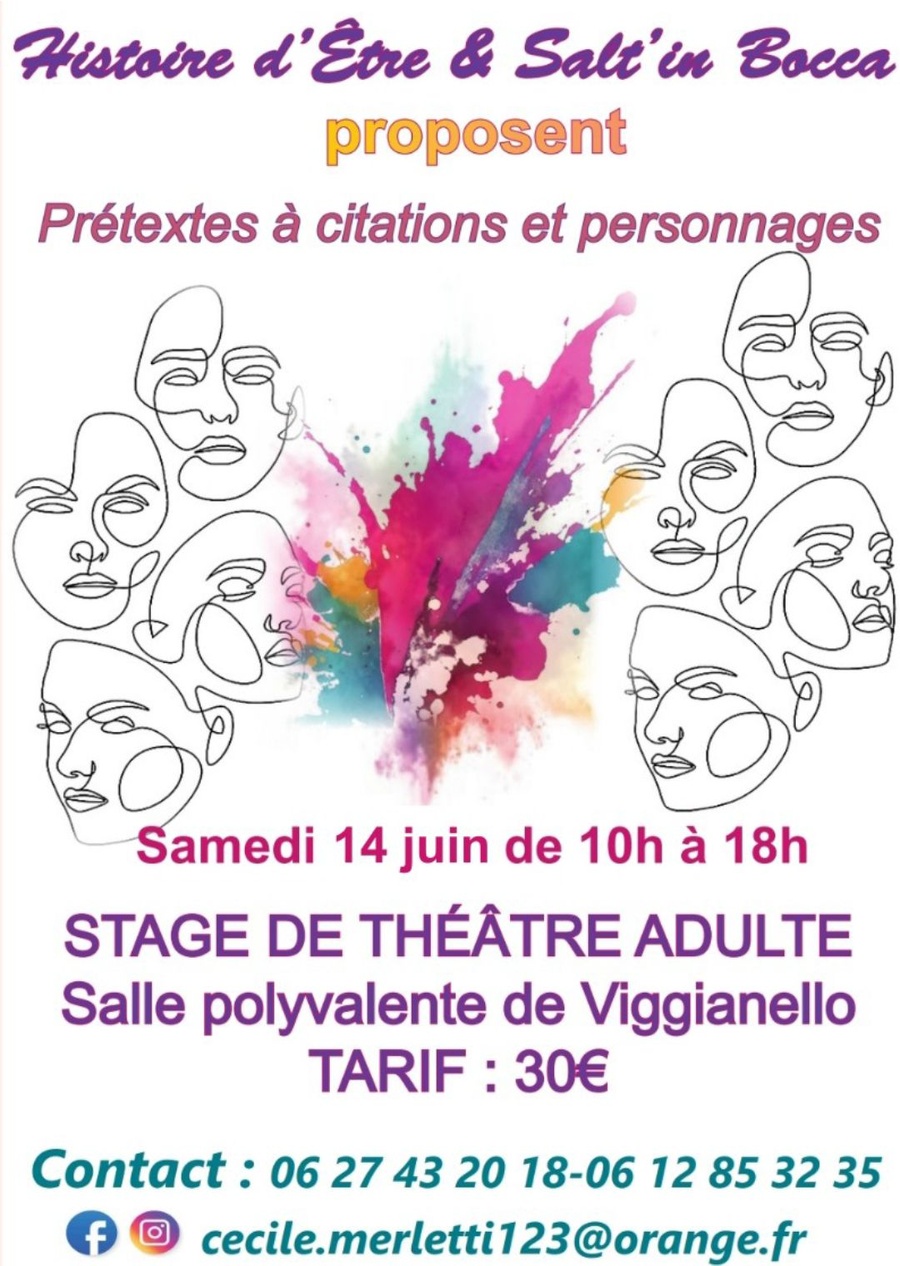Stage de théâtre adulte proposé par 