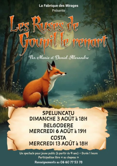 Conte : "Les ruses de Goupil le renart" raconté par Marie et Daniel Alexandre