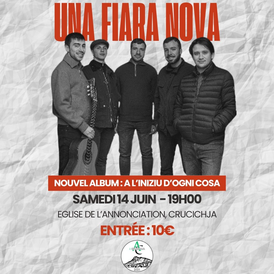 Concert du groupe "Una Fiara Nova" et présentation de  leur nouvel EP  "À l'iniziu d'ogni cosa" - Église de l'Annonciation