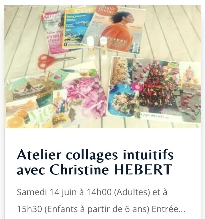 Atelier collages intuitifs avec Christine Hebert - Café culturel "Tourner-les-pages"