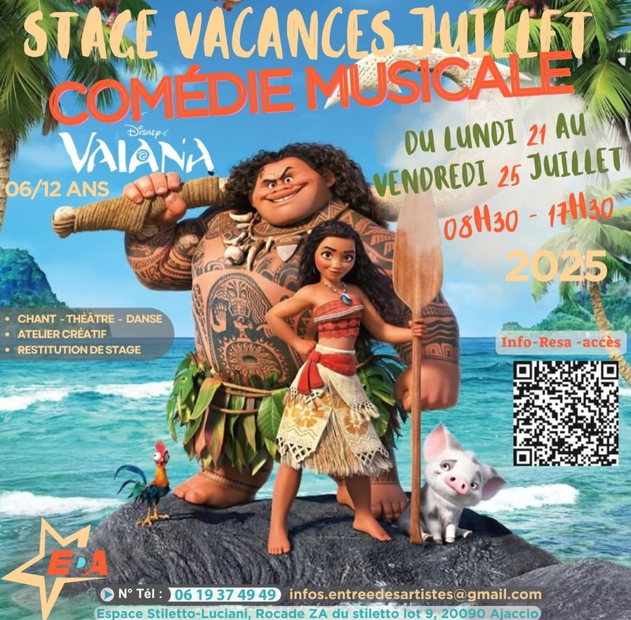 Stage de comédie musicale : Thème Vaiana  - L'entrée des artistes