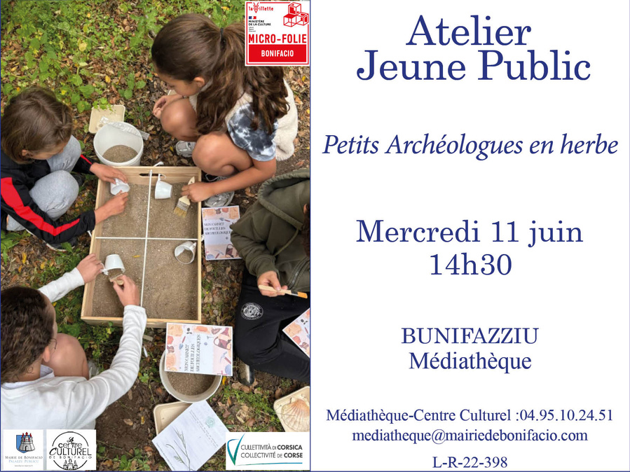 Micro-folie / Atelier Jeune Public : "Petits Archéologues en herbe" - Médiathèque
