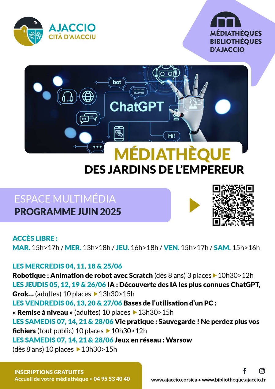 Robotique "Animation de robots avec Scratch" - Médiathèque des Jardins de l’Empereur