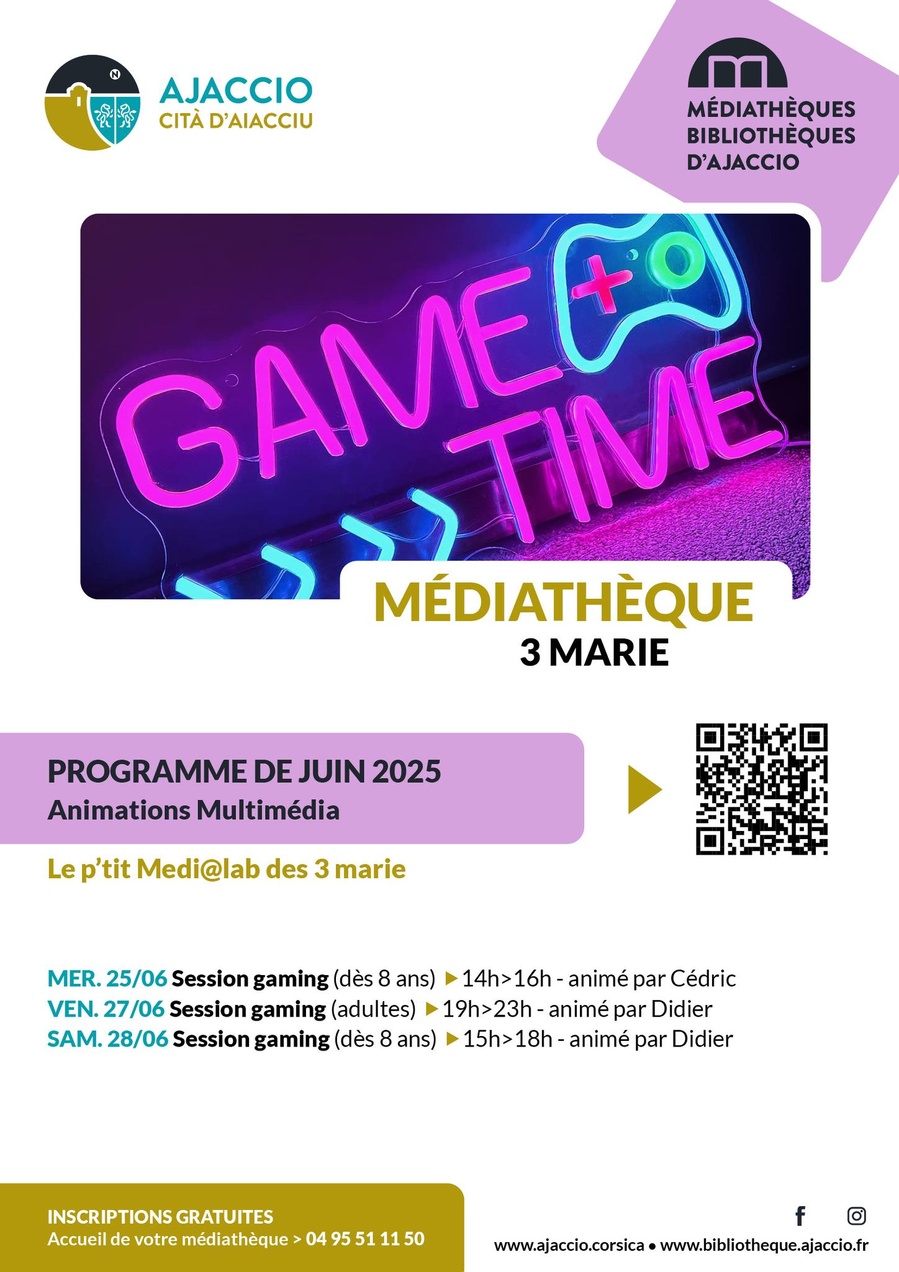 Session gaming sur différentes consoles de jeux animée par Didier ( 8 ans + ) - Médiathèque des 3 Marie