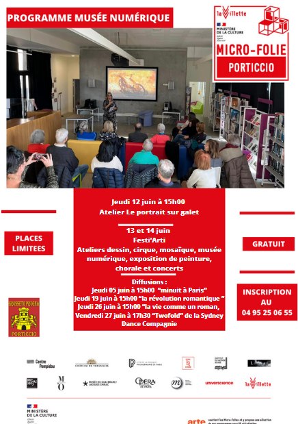 Micro-Folie / Festi Arti : Ateliers dessin, cirque, mosaïque, musée numérique, exposition de peinture, chorale et concerts - Médiathèque