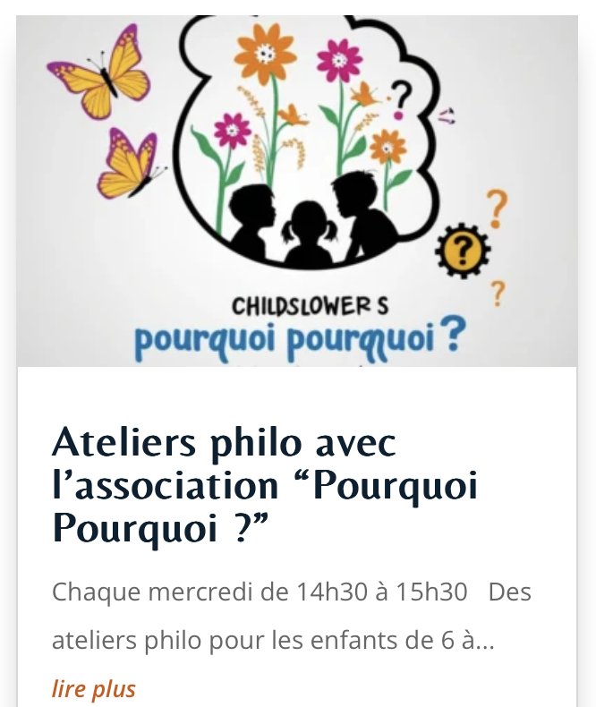 Atelier philo pour les enfants avec l’association “Pourquoi Pourquoi ?” - Café culturel "Tourner-les-pages"