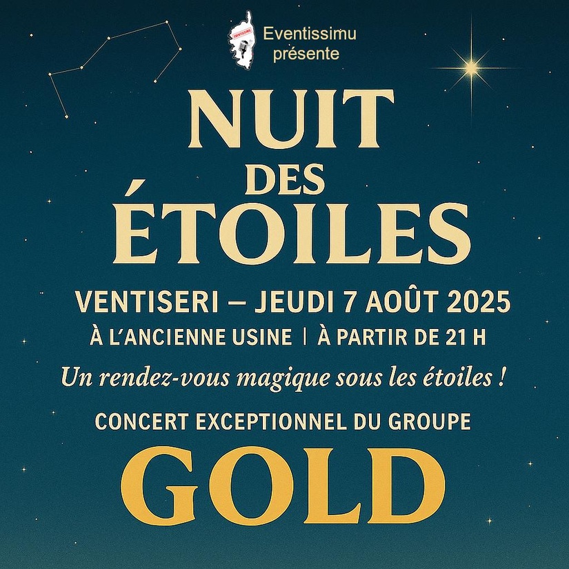 Nuit des étoiles / Concert du groupe "Gold" - Ancienne usine