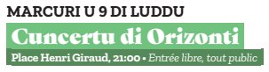 Cuncertu di "Orizonti" - Piazza Henri Giraud
