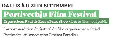 Festival du Film de Porto-Vecchio - 2ème Édition