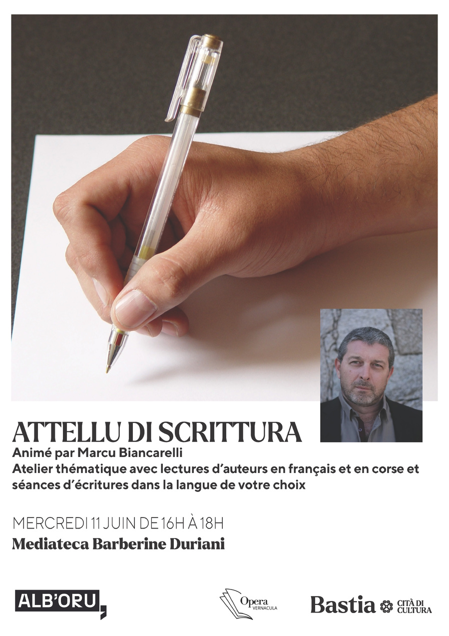  Attellu di scrittura cù Marcu Biancarelli - Médiathèque Barberine Duriani