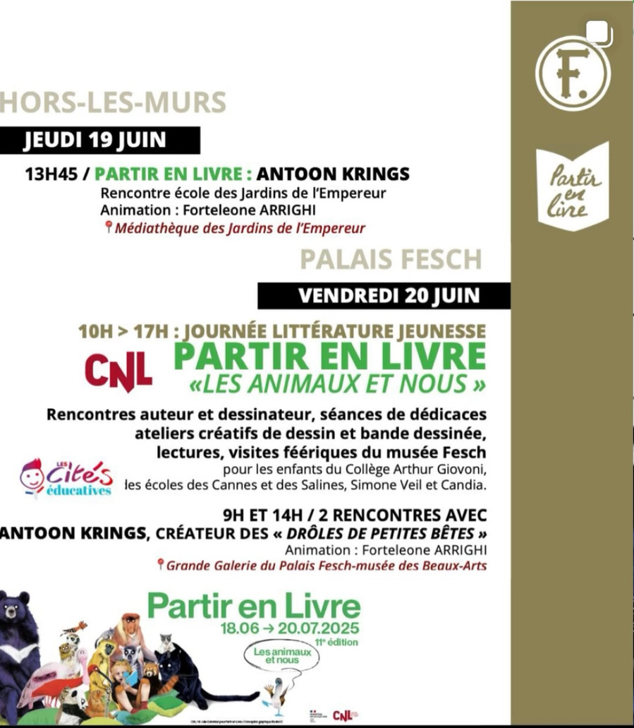 Partir en Livre "Les animaux et nous" / Journée Littérature Jeunesse proposée par Racines de Ciel  - Palais Fesch