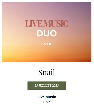 Concert Live avec Snail à Casa Santini