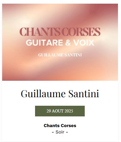 Chants corses : guitare et voix avec Guillaume Santini - Casa santini - Portivechju