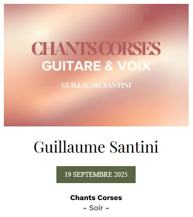 Chants corses : guitare et voix avec Guillaume Santini - Casa santini - Portivechju