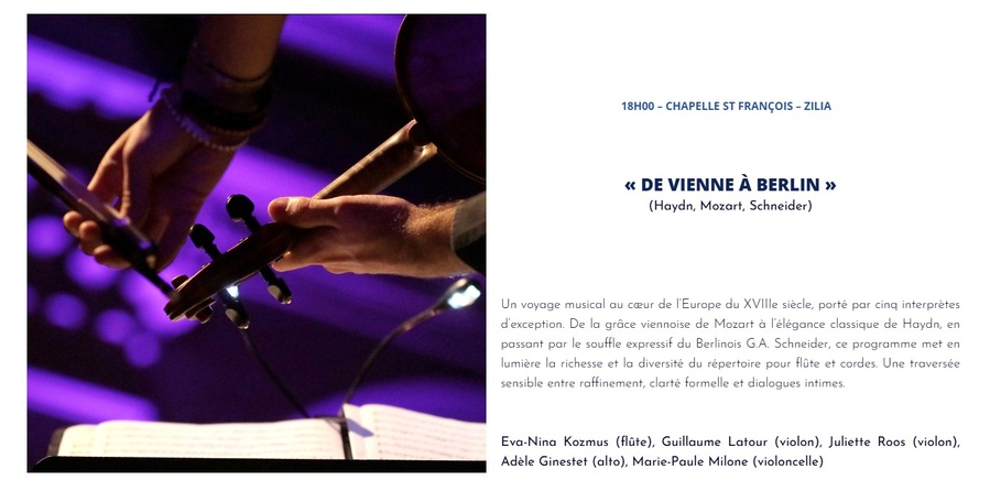 Concert 'De Vienne à Berlin' aux Rencontres de Calenzana