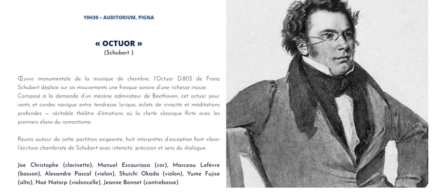 Concert de l'Octuor de Schubert aux Rencontres de Calenzana