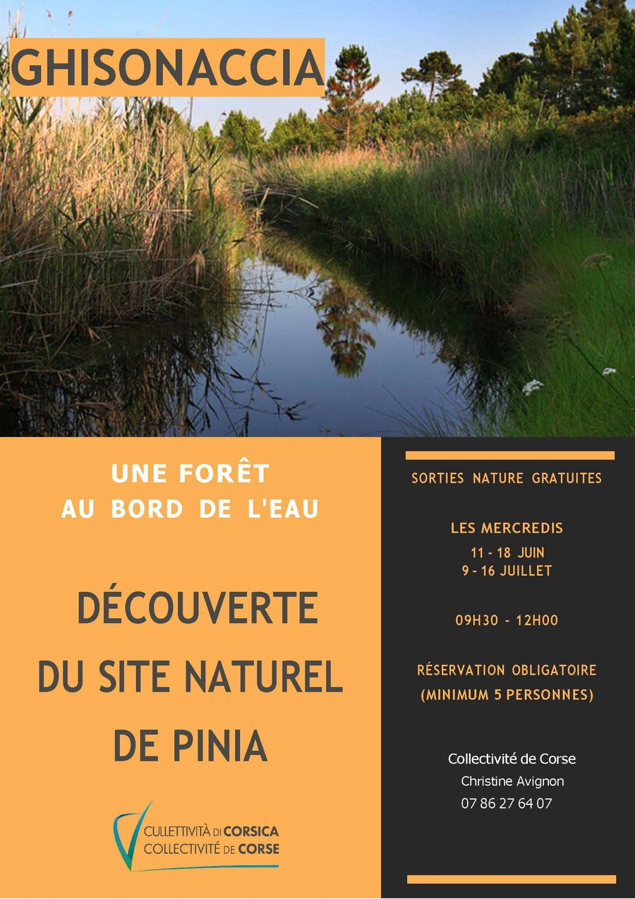 Explorez le site naturel de Pinia avec un guide de la Collectivité de Corse