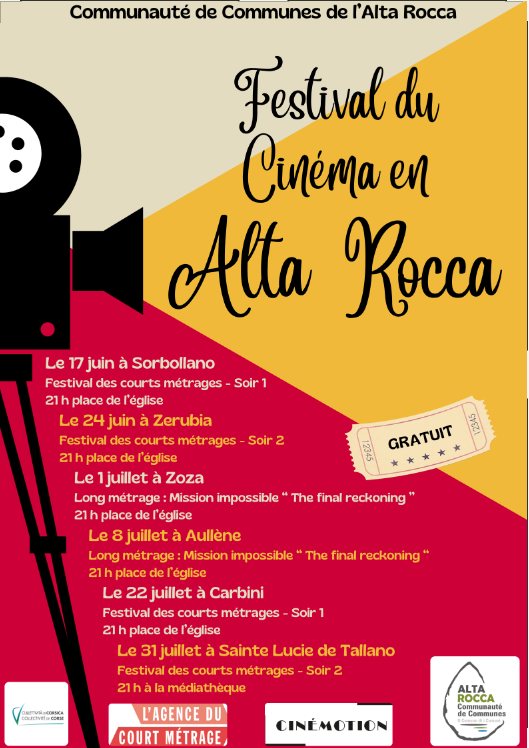 Festival du Cinéma en Alta Rocca : Courts et Longs Métrages sous les Étoiles