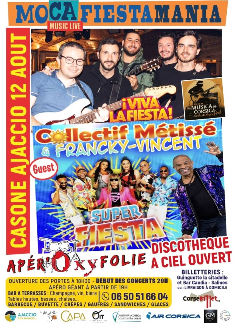 Concerts Moca Fiesta Mania avec Collectif Métissé et Francky Vincent