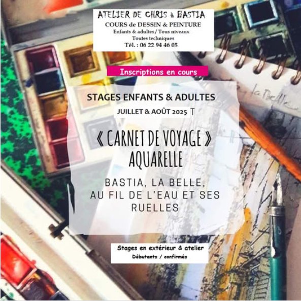 Atelier de Dessin en Plein Air à Bastia : Carnet de Voyage au Fil de l'Eau