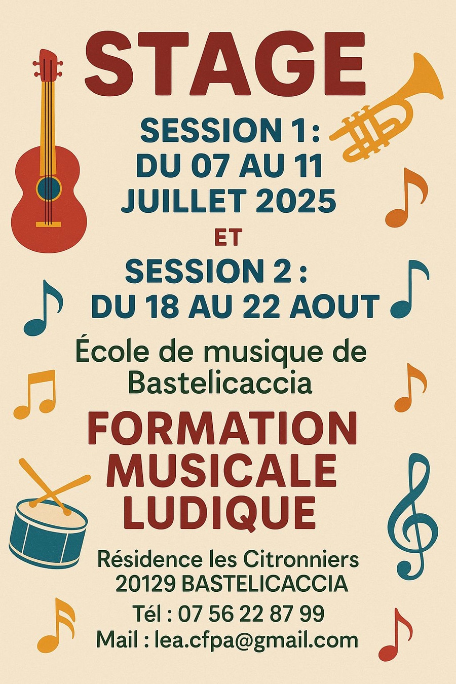 Stage de Formation Musicale Ludique pour Enfants