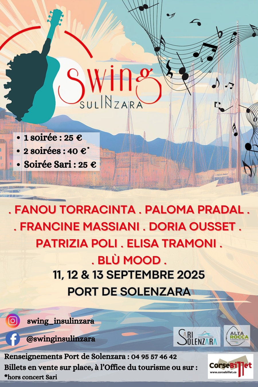 Festival Swing in Sulinzara / Concert de Fanou Torracinta - Eglise / Port - Sulinzara