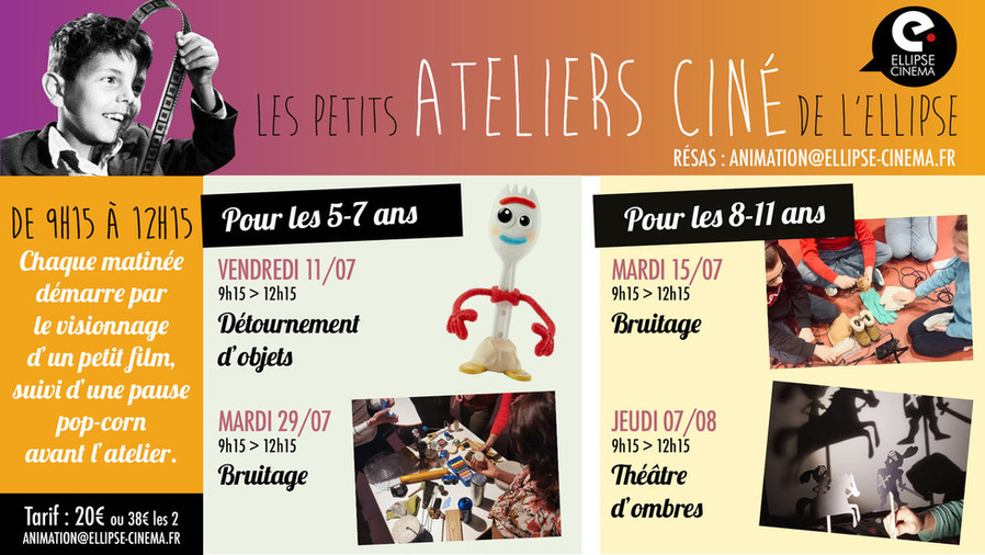 Ateliers Ciné de l'Ellipse : Bruitage et Créativité pour Enfants