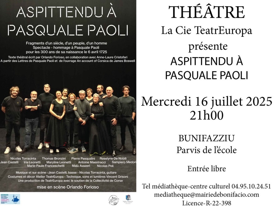 Théâtre : Aspittendu à Pasquale Paoli par la Cie TeatrEuropa