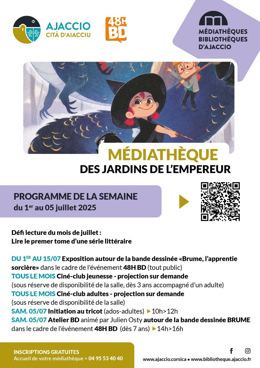 Ciné-Club Jeunesse : Films à la Demande pour les 3 ans et + - Médiathèque des Jardins de l’Empereur, Aiacciu