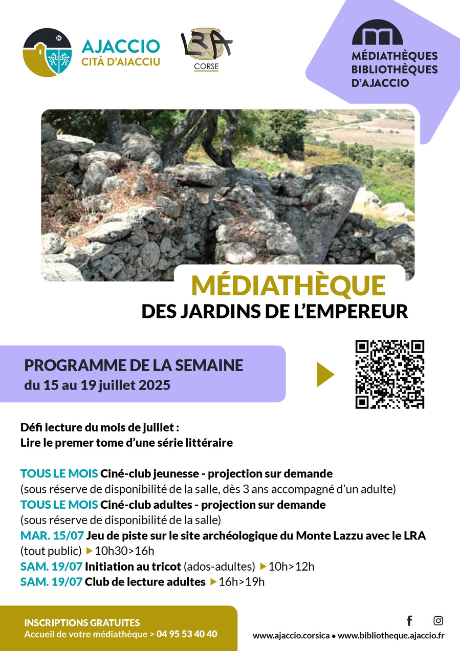 Club de Lecture Adultes à la Médiathèque des Jardins de l’Empereur
