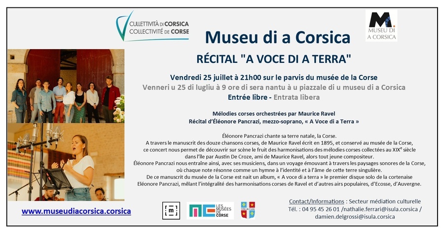 Récital Émotionnel 'A Voce di a Terra' avec Éléonore Pancrazi