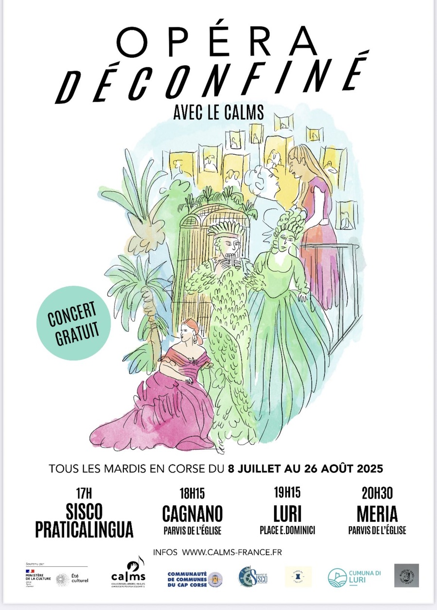 Opéra en plein air : "L'amour plus fort que la peur" avec le Calms - Concert gratuit à Siscu, Cagnanu, Luri et Meria