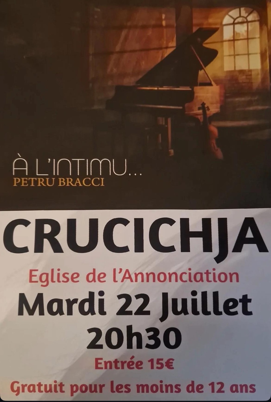 Concert de Petru Bracci : À l'intimu à l'Église de l'Annonciation