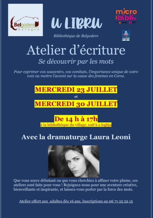 Atelier d'écriture : Se découvrir par les mots avec Laura Leoni