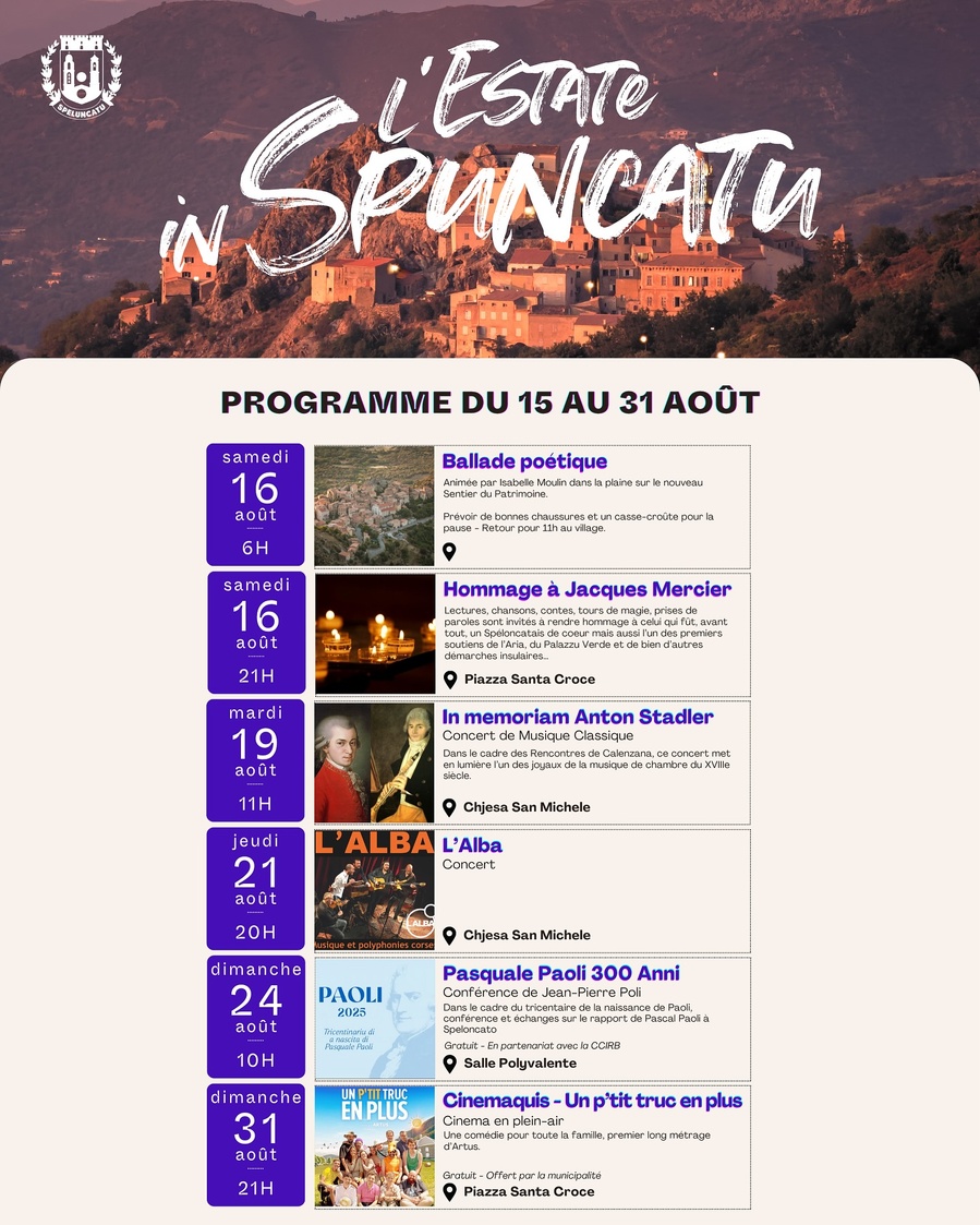 Conférence sur Pasquale Paoli à Speloncato - 300 ans d'histoire
