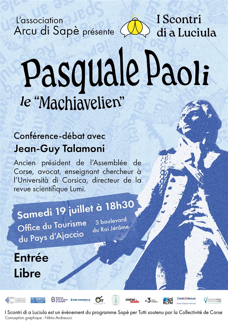 Conférence-Débat : Pasquale Paoli, le Machiavelien par Jean-Guy Talamoni