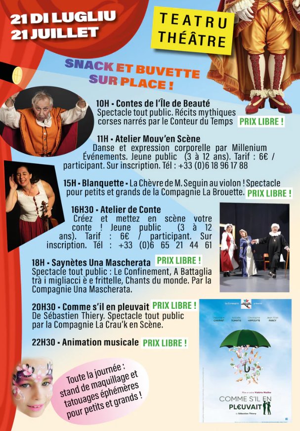 Atelier Mouv'en Scène au Petit Festival de Porticciolo