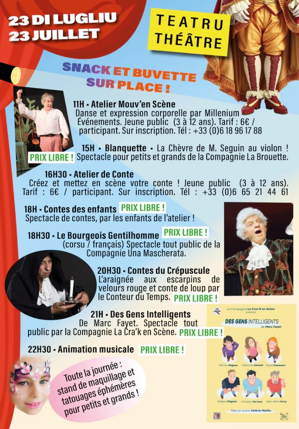 Atelier de Conte au Petit Festival de Porticciolo