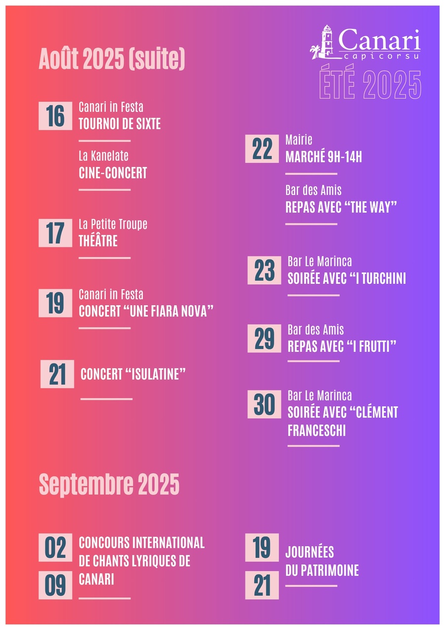 Vibrez au rythme de Una Fiara Nova : Concert exceptionnel à Canari le 19 août !