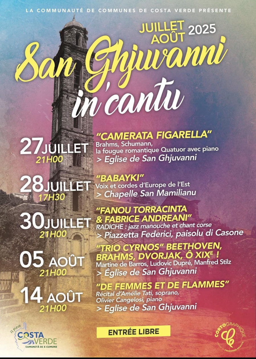 Concert de Jazz Manouche et Chant Corse à San Ghjuvanni di Muriani
