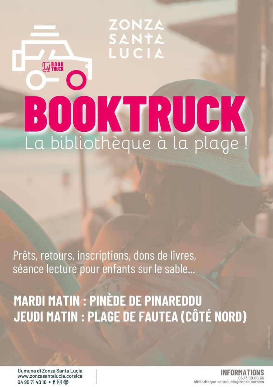 Book Truck : Bibliothèque à la Plage de Pinareddu