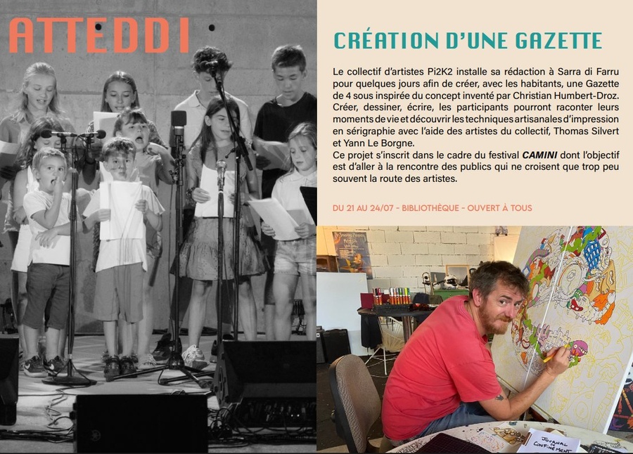 Atelier de création d'une gazette avec le collectif Pi2K2