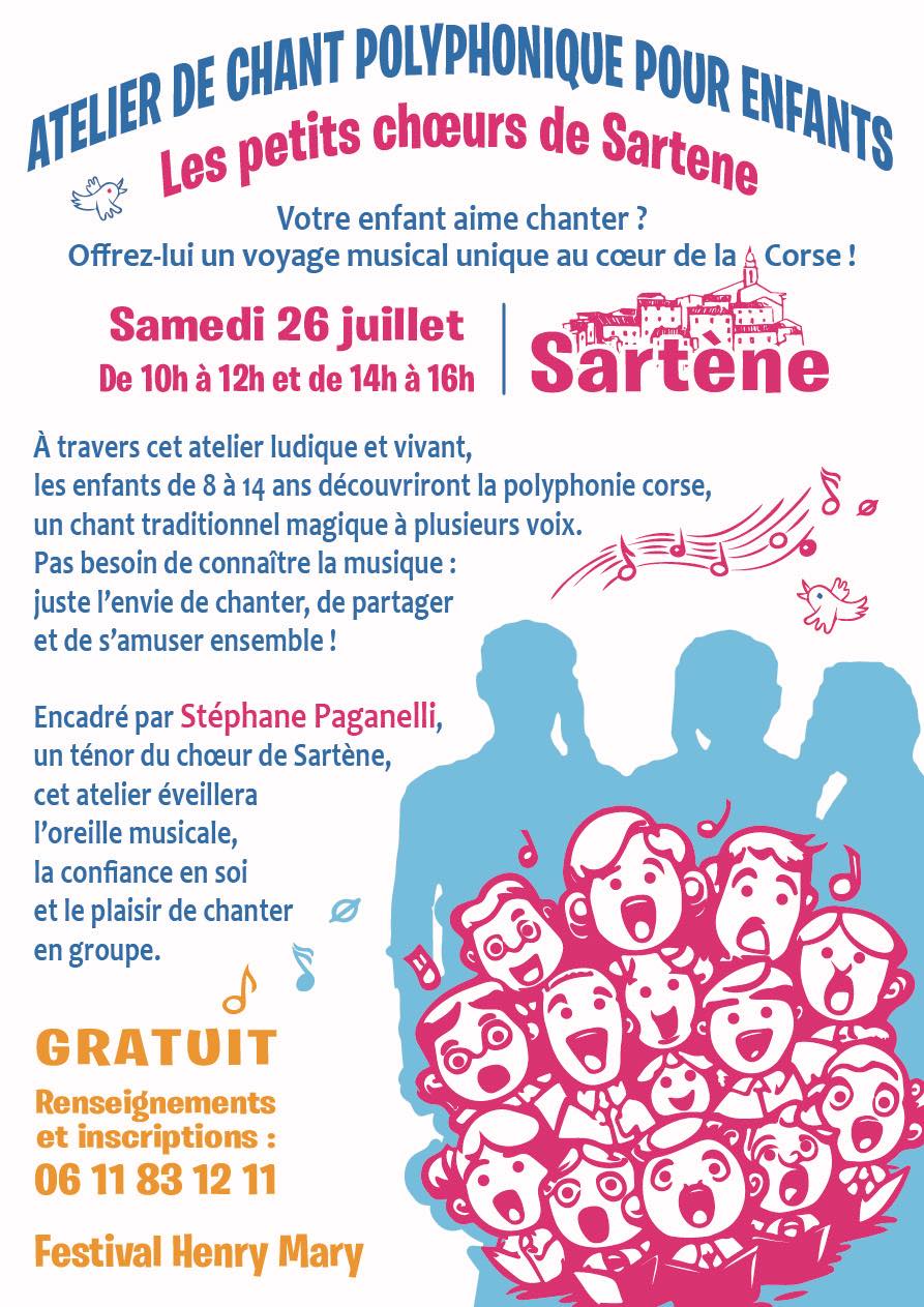 Atelier de chant polyphonique pour enfants à Sartène