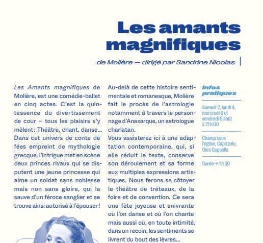 27e Rencontres Internationales de Théâtre : Les Amants Magnifiques de Molière